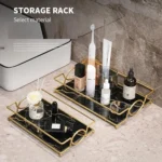 Premium Quality Rectangular Cosmetics Decorative Tray - Image 3