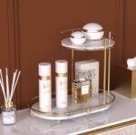 Luxury Design Free Standing Shelf 2 Tier Makeup Organizer.