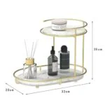 Luxury Design Free Standing Shelf 2 Tier Makeup Organizer. - Image 6