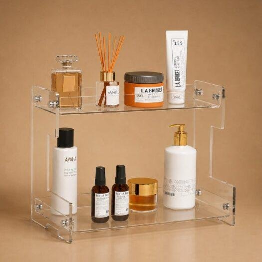 WhatsApp Image 2026-08-11 at 12.44.57 PM Acrylic 2 Layers Cosmetics Oranizers Stand - Image 1